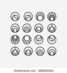 Letter O Set Logo design
