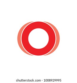 letter o shaking design logo vector