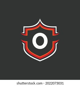 Letter O and Shield Logo Template