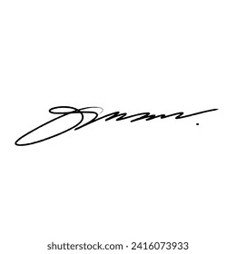 La idea de la firma de la carta O. Vector con letras negras y canal alfa.
