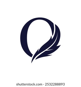 Letra O com design de logotipo de assinatura conceito exclusivo Premium Vetor