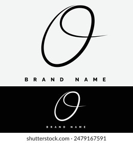 Letter O Signature Logo - Initial Alphabet for O - Handwritten O Logo