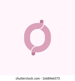 The letter O simple abstract  vector logo in a moern style Number 0 zero logotype symbol