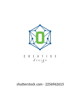 letter O and IT simple Creative elegant hexagon hexagonal poligon logo Design