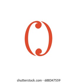 letter o simple curve design logo vector