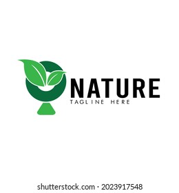 Letter O simple design logo for plant bussiness