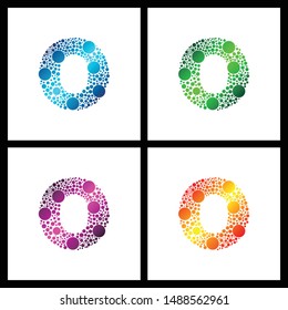 Letter O simple logo icon design vector