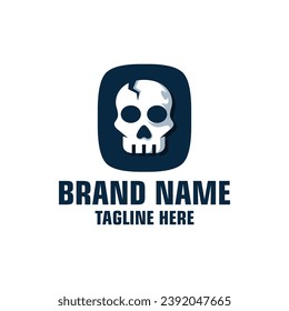 Letter O Skull Logo Design Template Inspiration, Vector Illustration.