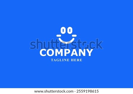 letter o smile face logo