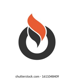 letter O with smoke  logo letter design concept isolatedCreative Creative Circle Logo Icon Design,