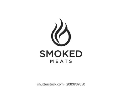 Letter O For Smoky Restaurant Logo Design