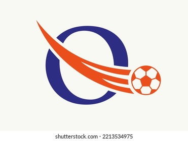 Letter O Soccer Football Logo. Soccer Club Symbol Concept Of Football Team Icon