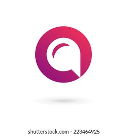 Letter O speech bubble logo icon design template elements 