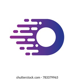 Letter O Speed Logo Design Template