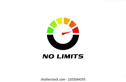 letter o with speedometer logo vector design