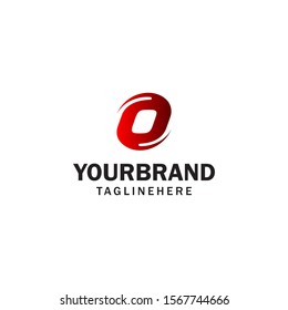letter O spin rotation logo design concept template