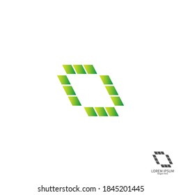 Letter O square logo icon concept design vector