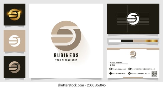 Letter O or SS monogram logo with business card design