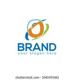 Letter O Swoosh Logo 

