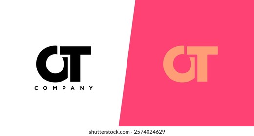 Letter O and T, OT logo design template. Minimal monogram initial based logotype.