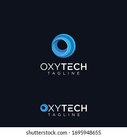 Vektorillustration für das Design von Letter O Tech-Logos Design-Vorlage für Circle Tech-Logos. Vektorillustration zur Vektorillustration von Rundlogo-Elementen