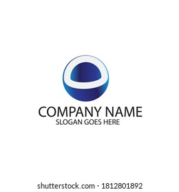Letter O techno logo design template vector