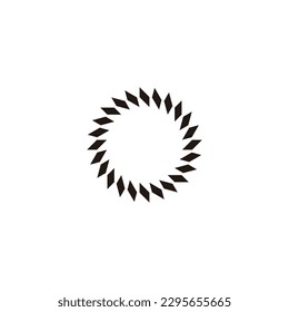 Letter o technology, loading, round geometric symbol simple logo vector