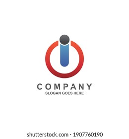 Letter i and o for technology logo