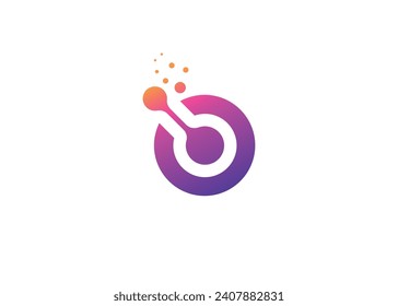 Letter O Technology vector monogram logo design template. Letter O molecule, Science and Bio technology Vector logo