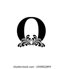  Letter O template logo  letter . Monogram alphabet . Beautiful royal initials letter.	
