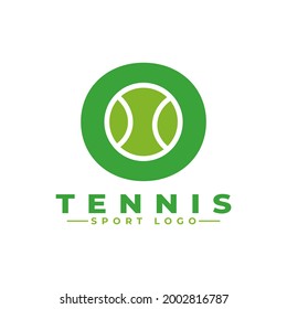 Letter O with Tennis Logo Design. Vector Design Template Elements for Sport Team or Corporate Identity.