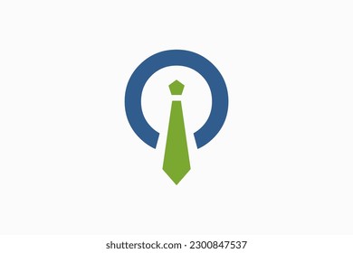 Letter O Tie Logo Design Vector Sign 