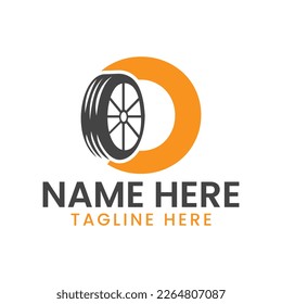 Letter O Tire Logo For Car Repair  Automotive Motor Logo Design Vector Template