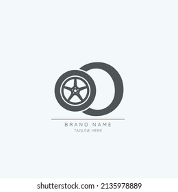 letter O tire logo design vector icon