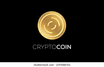 letter O Token cryptocurrency golden  color coin on golden color letters, Digital online technology blockchain isolated creative letters icon, Vector illustration. Use for logos.