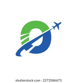 Letter O tour and travel logo design vector