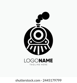 Letter O Train Locomotive Transport Logo Design Vector Icon Graphic Emblem Symbol Illustration