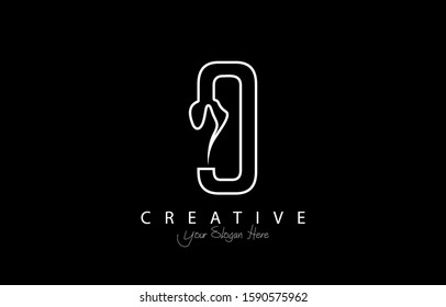 Letter O Trendy Logo Design. Creative Letters Icon Logo with white and black color Vector Illustration.