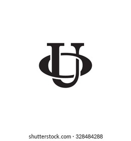 letter O and U monogram logo
