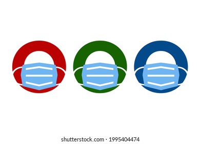 Letter O use face mask. Very suitable in campaign for health fighting coronavirus. Also for icon, symbol and many more.