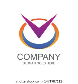 Letter O and V Logo Design