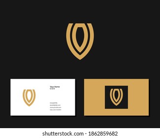 Letter O V logo design. creative minimal monochrome monogram symbol. Universal elegant vector emblem. Premium business logotype. Graphic alphabet symbol for corporate identity