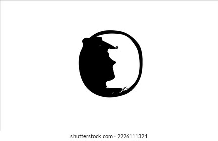 Letter O vector image SECRET PORTRAIT