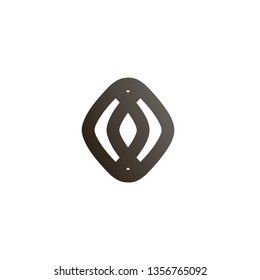 Letter O vector line logo design. Creative minimalism logotype icon symbol.