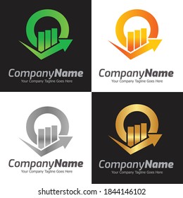 Letter O vector logo template, Colorful Letter O logo, Financial Company Logo, Financial Institute Advisors Logo Design Template Vector Icon