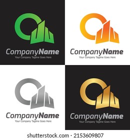 Letter O vector logo template, Colorful Letter O logo, Real Estate, Building and Construction Logo Design Template Vector Icon