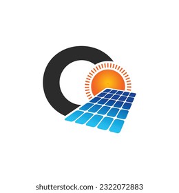 
Letter O vector logo template, Colorful Letter O logo, Solar power logo design,  Solar panel logo, Renewable energy, Solar energy brand
