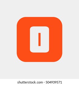 Letter O vector, logo. Useful as branding symbol, corporate identity, alphabet element, square app icon, clip art and illustration.