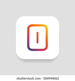 Letter O vector, logo. Useful as branding symbol, corporate identity, alphabet element, square app icon, clip art and illustration.
