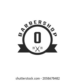 Letter O Vintage Barber Shop Badge and Logo Design Inspiration